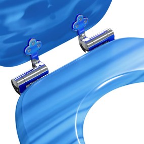 vidaXL Μαλακή κλειστή λεκάνη Μπλε Σταγόνα 44 x 38 εκ. Πίνακας MDF