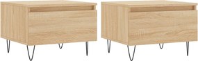 vidaXL Τραπεζάκια Σαλονιού 2 τεμ. Sonoma Δρυς 50x46x35 εκ. Επεξ. Ξύλο