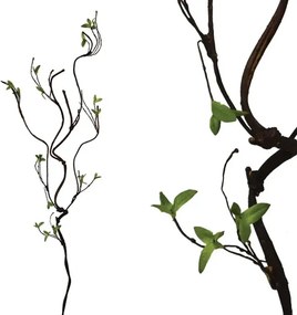 MarHome ΚΛΑΔΙ ΚΑΦΕ ΜΕ ΠΡΑΣΙΝΑ ΦΥΛΛΑΡΑΚΙΑ Υ130cm. 24/120ΚΙΒ  00-18153