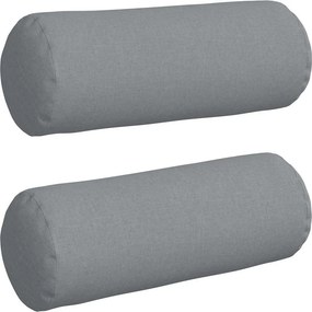 vidaXL Μαξιλάρια Στήριγμα 2 pcs Ανοιχτό γκρι Ø 25 x 70 cm ύφασμα