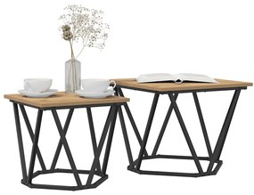 vidaXL Σετ βοηθητικά τραπεζάκια 2 pcs artisan δρυς 50 x 50 x 40 cm