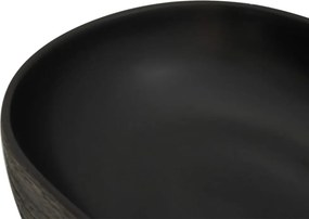 vidaXL Νιπτήρας Οβάλ Γκρι και Μαύρος 59 x 40 x 14 εκ. Κεραμικός