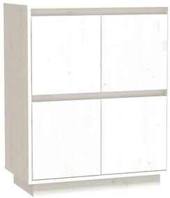 vidaXL Συρταριέρα Λευκή 60 x 34 x 75 εκ. από Μασίφ Ξύλο Πεύκου