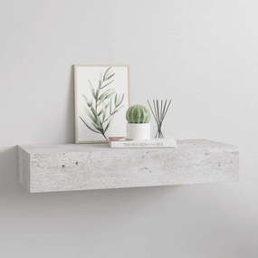 vidaXL Ράφι Επιτοίχιο με Συρτάρι Γκρι Σκυρ. 60 x 23,5 x 10 εκ. από MDF