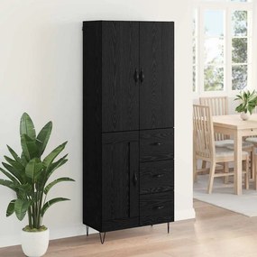vidaXL Highboard 2 pcs Μαύρη Οξυά 69,5 x 34 x 180 εκ.