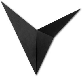 Απλίκα τοίχου Bird Megapap μεταλλική χρώμα μαύρο 34x5x34εκ.