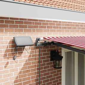 vidaXL Αναδιπλούμενη τέντα Κόκκινο και Λευκό 500 x 300 εκ