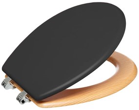 Καπάκι Λεκάνης Soft Close (46.5x36) F-V Toilet Seat Black 174669B