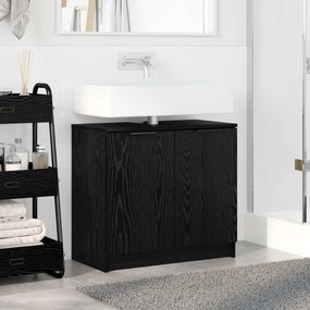 vidaXL Ντουλάπι Μπάνιου Μαύρη Οξυά 64,5 x 33,5 x 59 εκ.