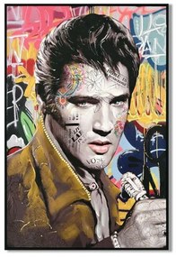 ΠΙΝΑΚΑΣ ΣΕ ΚΑΜΒΑ ΜΕ ΠΛΑΣΤΙΚΟ ΠΛΑΙΣΙΟ Fylliana "Elvis Presley" 62x4x92cm