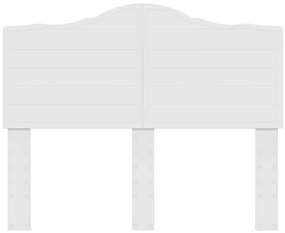 vidaXL Κεφαλάρι με κεφαλάρι Λαμπερό Λευκό 120 cm Επεξεργασμένο ξύλο