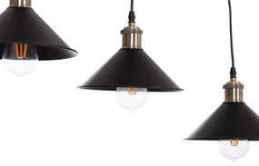 Φωτιστικό Οροφής BELL C7533.11 Τρίφωτο Μέταλλο Μαύρο - Χάλκινη Ντουϊ Φ21,5x128Υ εκ. 21.5x21.5x128 εκ.
