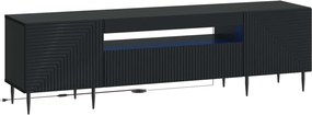 vidaXL Ντουλάπα LED Τηλεόρασης Μαύρο Επεξεργασμένο Ξύλο