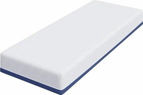 vidaXL Στρώμα Λευκό και Μπλε 70 x 200 cm Ζακάρ ύφασμα