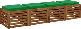 vidaXL Μαξιλάρια καθιστικού 4 κομματιών VUGHT 4 pcs 100% Πολυεστέρας
