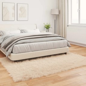 vidaXL Χαλί από τεχνητό πρόβειο δέρμα TAFALLA Μπεζ 160 x 230 cm