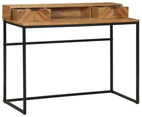 vidaXL Γραφείο με συρτάρι Καφέ 110 x 50 x 87 εκ Μασίφ ξύλο ακακίας