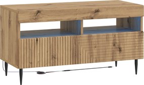 vidaXL 3 Τεμάχια LED Τηλεοπτική Ντουλάπα Artisan Δρυς