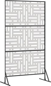 vidaXL Οθόνη Ιδιωτικότητας Γκρι 100 x 50 x 180 εκ. Ατσάλι