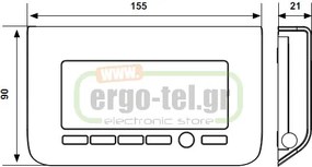 Ασύρματος θερμοστάτης χώρου λευκός Fantini cosmi CΗ 150RF προγραμματιζόμενος