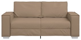 vidaXL Καναπές Loveseat Καπουτσίνο 140 εκ Συνθετικό Δέρμα
