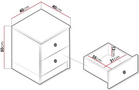 Κομοδίνο Nero 09-Fusiko-Leuko