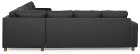 Γωνιακός Καναπές Scandinavian Choice C152, Δρυς, Ανθρακί, 284x284x80cm, Πόδια: Ξύλο | Epipla1.gr