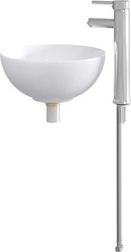 vidaXL Λεκάνη μπάνιου Χρωμέ 32 x 32 x 13 εκ. Μέταλλο