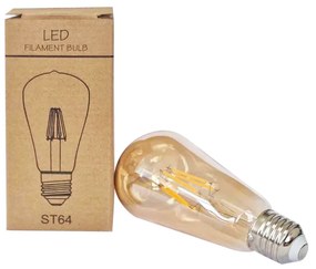 Artekko Filament Bulb Λάμπα LED ST64 6W 2700K 85-265V E27 Amber (6x6x14))cm