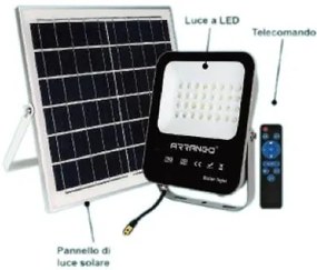 Arrango Στεγανό Ηλιακό Φωτιστικό Δρόμου 100W IP65 με Ανιχνευτή Κίνησης σε Μαύρο Χρώμα AP79195