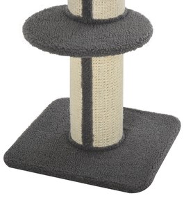 Scratching Post Cat Tower 91cm with Sisal Posts Platform Cushion Multi-lier Cat Scratching Post Climbing Tree for Medium Cats Grey