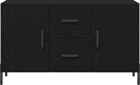 vidaXL Πλαϊνό γραφείο Μαύρη Οξυά 100 x 36 x 60 εκ. Επεξεργασμένο ξύλο