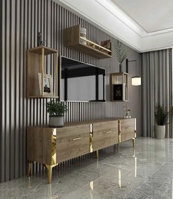 Stewehome Μοντέρνα Βάση Τηλεόρασης με Ράφια &amp;amp; Κομψό Design 180x31x45 cm