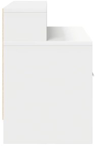 vidaXL Κομοδίνο με συρτάρι Λευκό 51x31x47 cm