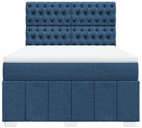 ΚΡΕΒΑΤΙ BOXSPRING ΜΕ ΣΤΡΩΜΑ ΜΠΛΕ 140X190 ΕΚ. ΥΦΑΣΜΑΤΙΝΟ 3293976