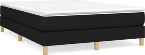 vidaXL Κρεβάτι Boxspring με Στρώμα Μαύρο 140x200 εκ. Υφασμάτινο
