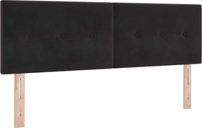 vidaXL LED κεφαλάρι με φώτα λωρίδας LED Μαύρο 160 cm Πολυεστέρας