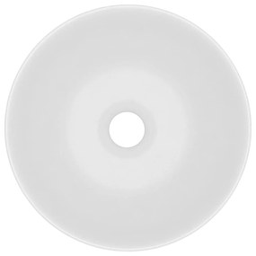 Νιπτήρας Μπάνιου Στρογγυλός Λευκό Ματ Κεραμικός - Λευκό