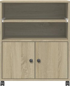 vidaXL Βάση Εκτυπωτή με Ρόδες Sonoma Δρυς 60x48x74 εκ.