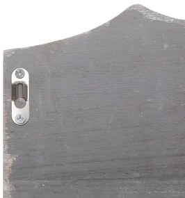 vidaXL Κρεμάστρα Τοίχου Γκρι 50 x 10 x 23 εκ. Ξύλινη