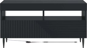 vidaXL Ντουλάπα LED Τηλεόρασης HAARLEM 81 x 35 x 43 εκ. Μαύρο