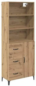 vidaXL Highboard Artisan Oak 69,5 x 34 x 180 εκ. Επεξεργασμένο ξύλο