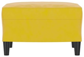 vidaXL Υποπόδιο Κίτρινο 60x50x41 εκ. Βελούδινο