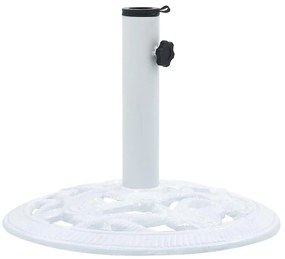 vidaXL Βάση Ομπρέλας Λευκή 9 κ. 40 εκ. από Χυτοσίδηρο