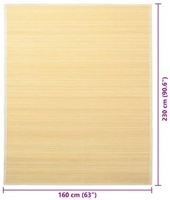 vidaXL Χαλί Φυσικό Χρώμα 160 x 230 εκ. από Μπαμπού