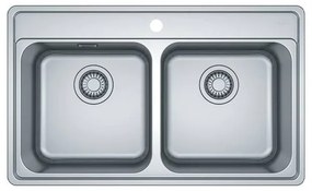Franke Smartline Bell 620 Inox Ένθετος Λείος Νεροχύτης 80cm