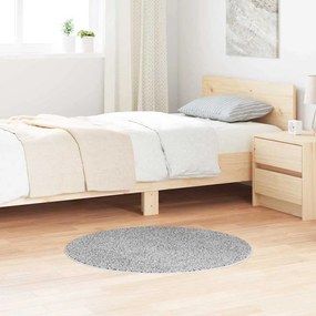 vidaXL Αντιολισθητικό Σαγκί Χαλάκι Γκρι 90 x 90 cm PP