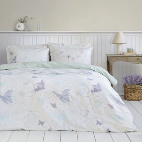 Σεντόνια Butterflies Με Λάστιχο (Σετ 4τμχ) Multi Nima Queen Size 160x232cm 100% Βαμβάκι