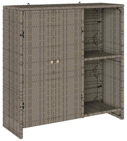 Ντουλάπι αποθήκευσης με ράφι Γκρι 100 x 36 x 102 εκ Ρατάν