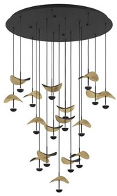 Φωτιστικό Οροφής Dracera 390341 78x220cm Led Black-Gold Eglo